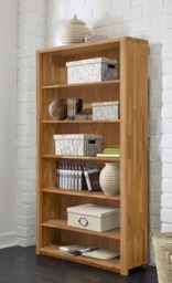 NordicStory Libreria Estanteria de pared de madera maciza de roble &quot;Elsa 1&quot; 108 x 40 x 201,5 cm.