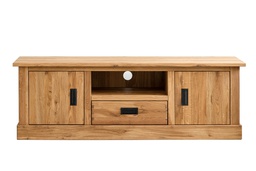 NordicStory Mueble de TV rustico de madera maciza de roble &quot;Provance 1&quot; 145 x 42 x 48 cm.